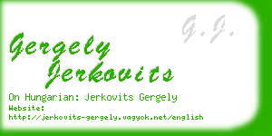 gergely jerkovits business card